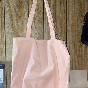 Classic Pink Corduroy Tote Bag